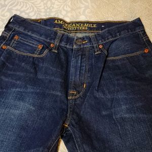 American Eagle Slim straight jeans men's blue original bootcut jeans 👖 💙